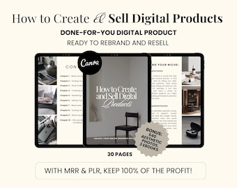 How to Create and Sell Digital Products Guide with Master Resell Rights and Private Label Rights, Create and Sell Digital Products on Etsy