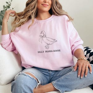 One Silly Goose Mom Shirt, Mama Goose Coquette Bow Shirt, Silly Goose Birthday Party Outfit, Family Goose Theme 1st Birthday Gift