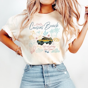 Cousins Beach Comfort T-Shirt, The Summer I Turned Pretty Shirt, Team Conrad Team Belly Team Jeremiah Tee, Funny Beach Gift, Summer T-Shirt