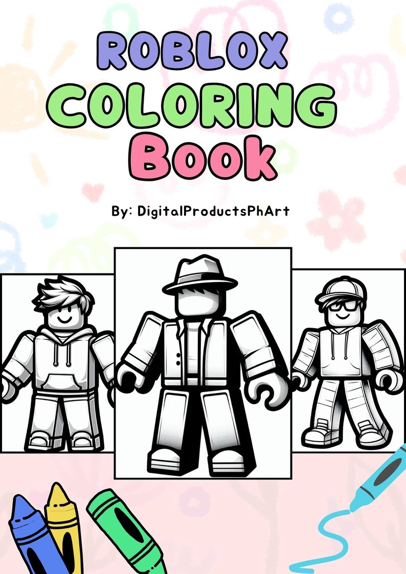 20+ Pages Roblox Coloring Book for Kids – Digital Download, Printable ...