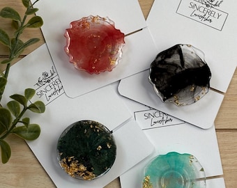 Handmade Resin Phone Grips | Luxe Kindle Grip – Gold Flakes, Marble, & More