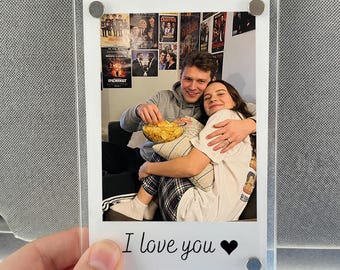 Custom Photo Car Visor Clip, Personalized Drive Safe Gift for Husband, Boyfriend or Dad, Acrylic Sun Visor Photo Frame, Car Decor