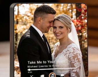Custom Photo Music Magnet, Personalized Song Keepsake, Romantic Gift for couples, Anniversary Gift, Birthday Gift, Home Kitchen Decor