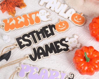 Personalized Halloween Tag, Boo Basket Tag,Halloween Name Tags, Candy Basket Name Tag, Trick or Treat, Boo Bag Name Tag, Gift for Kids