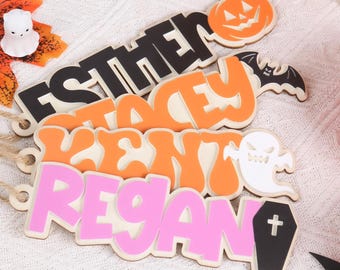 Boo Basket Tag, Personalized Halloween Tag, Halloween Name Tags, Candy Basket Name Tag, Trick or Treat, Boo Bag Name Tag, Gift for Kids