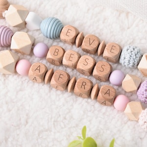 Clip para chupete personalizado con nombre, soporte para chupete personalizado para recién nacidos, regalo para baby shower con nombre, regalo para niña y niño, clip para chupete de bebé.