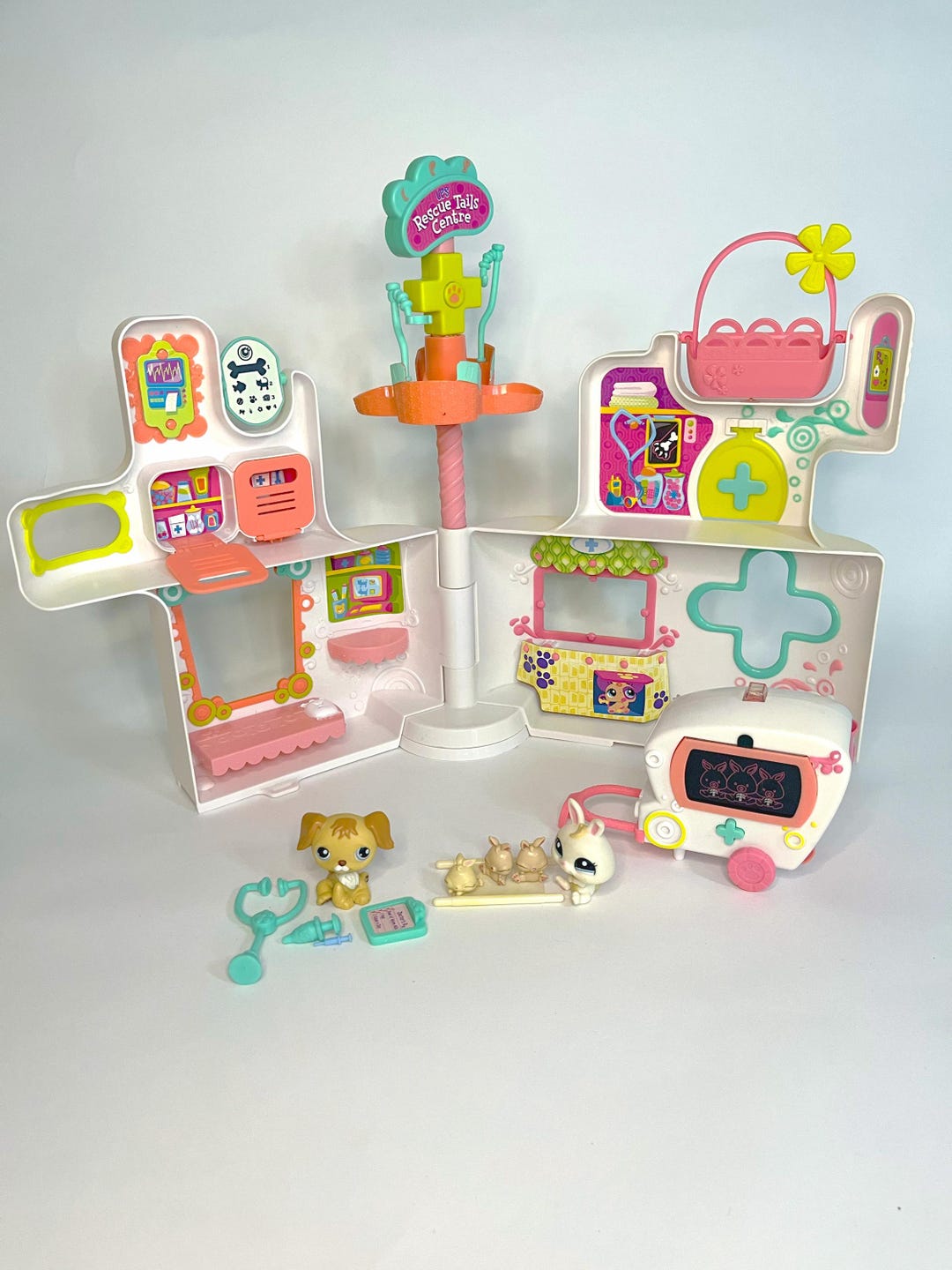Authentic LPS Littlest Pet Shop Hospital Playset Rescue Tails Center - Etsy