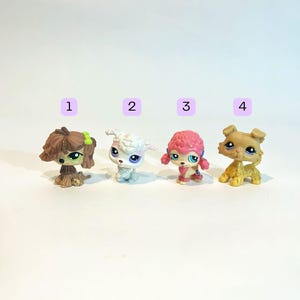 Authentic LPS Littlest Pet Shop Dogs, Collie, Poodle, Komondor