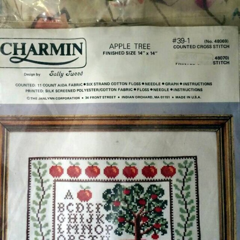 Apple Tree Sampler Counted Cross Stitch Kit Large 14x Etsy