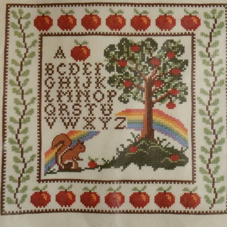 Apple Tree Sampler Counted Cross Stitch Kit Large 14x Etsy