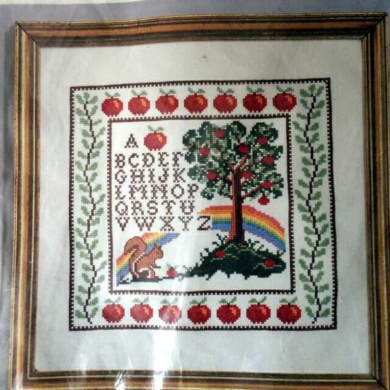 Apple Tree Sampler Counted Cross Stitch Kit Large 14x Etsy