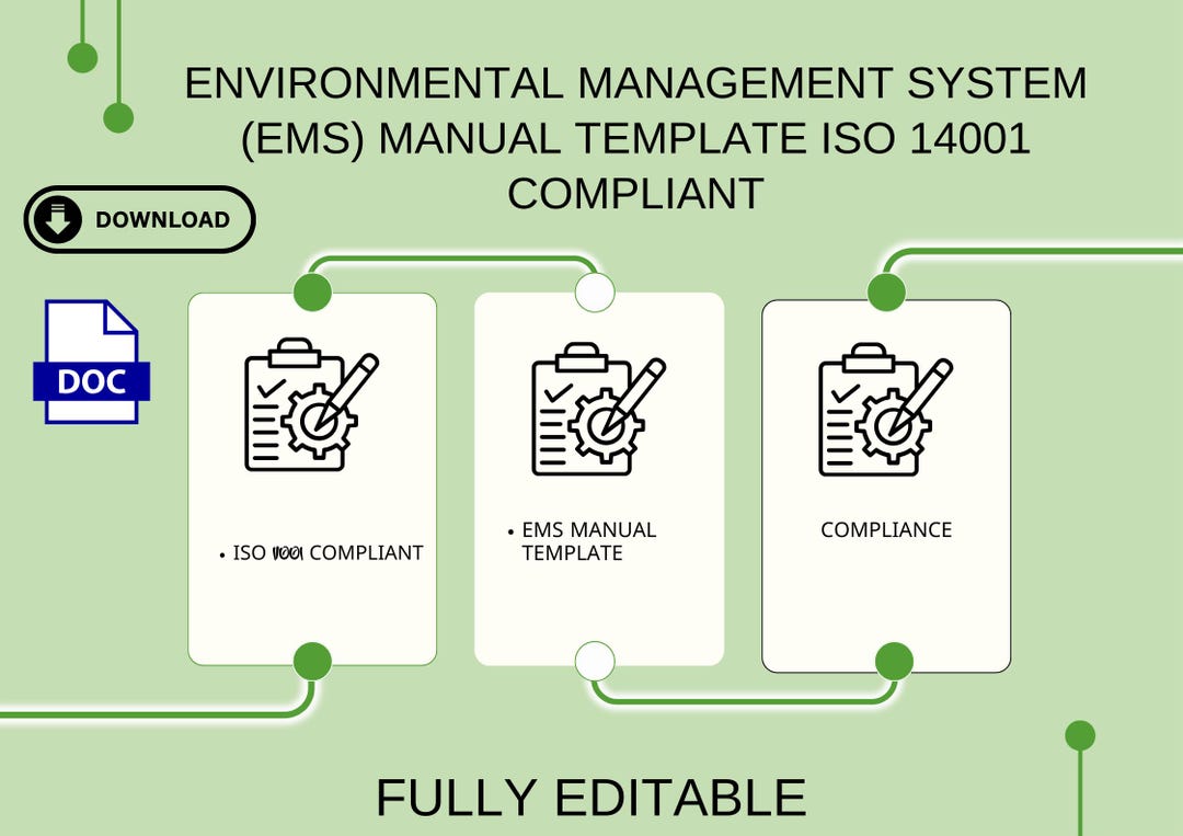 Environmental Management System (EMS) Manual Template ISO 14001