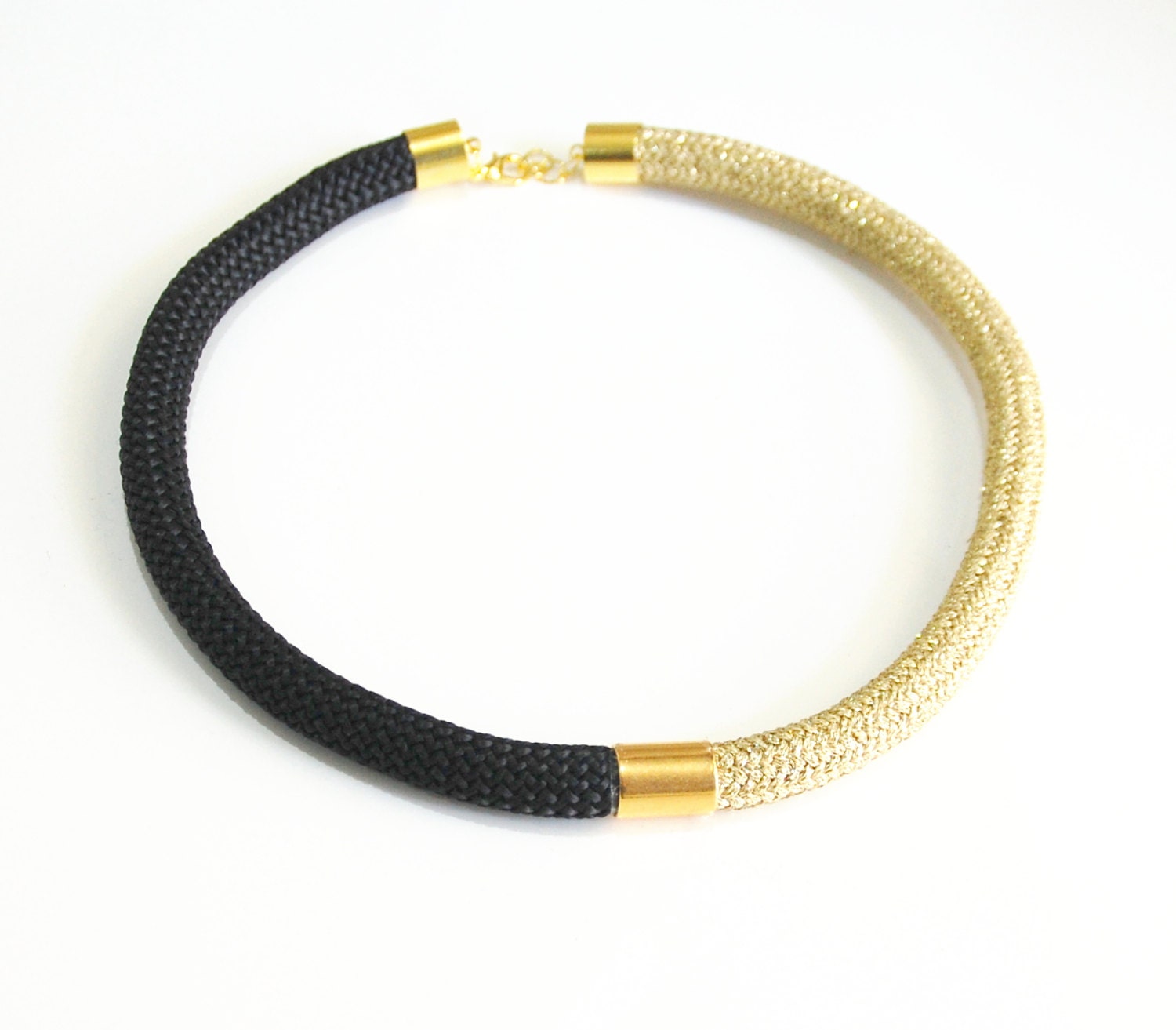 Gold Rope Cord necklace Braided Trim Black Rope Cord Choker Etsy