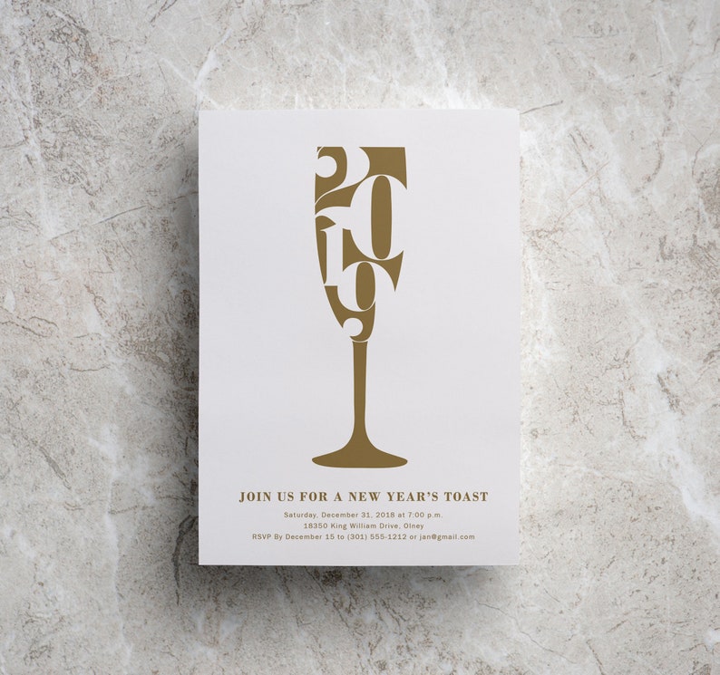 New Year's Party Invitation New Year's Invitation | Etsy