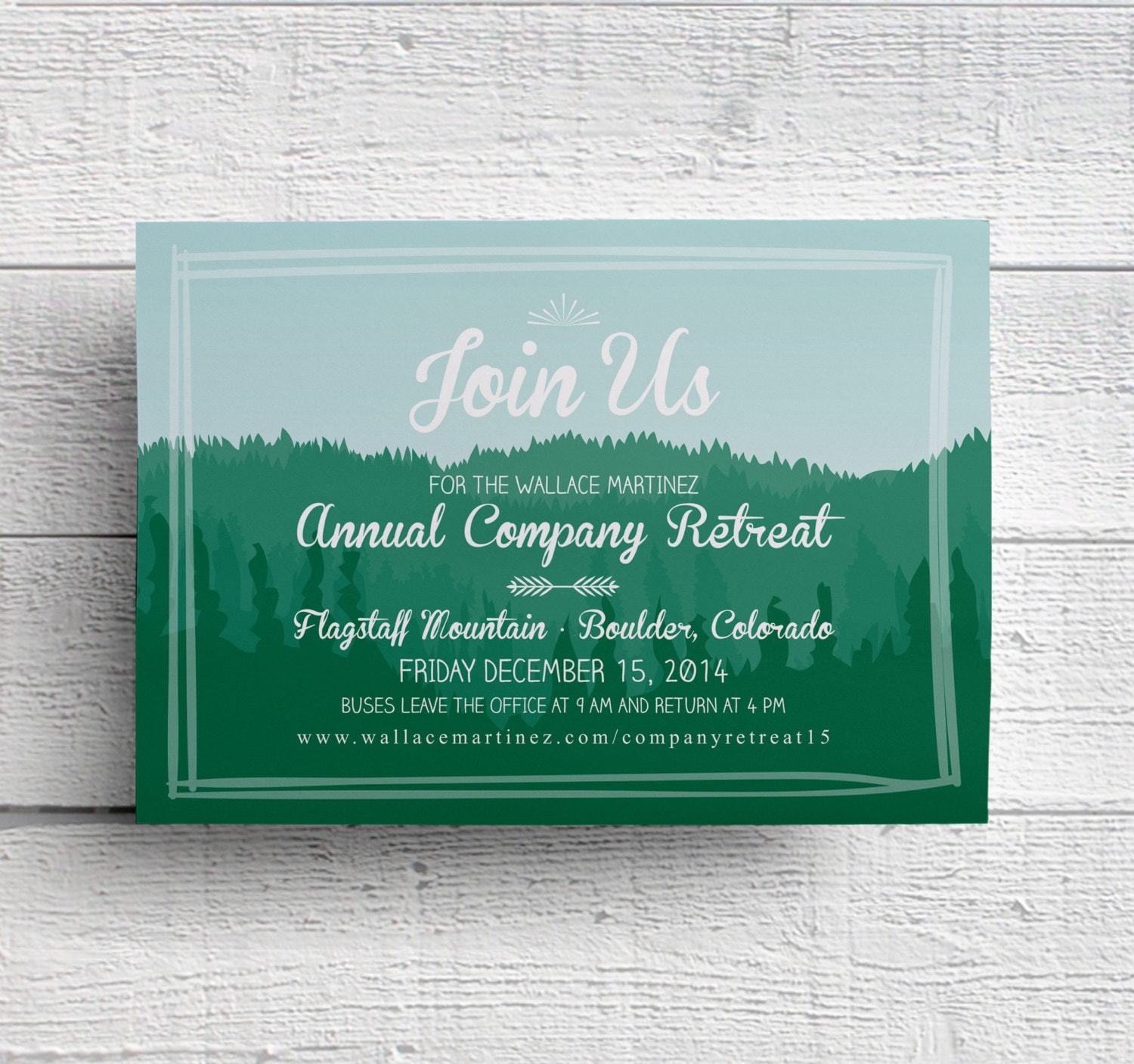 Company Retreat Invitation Mountain Invitation Company Etsy