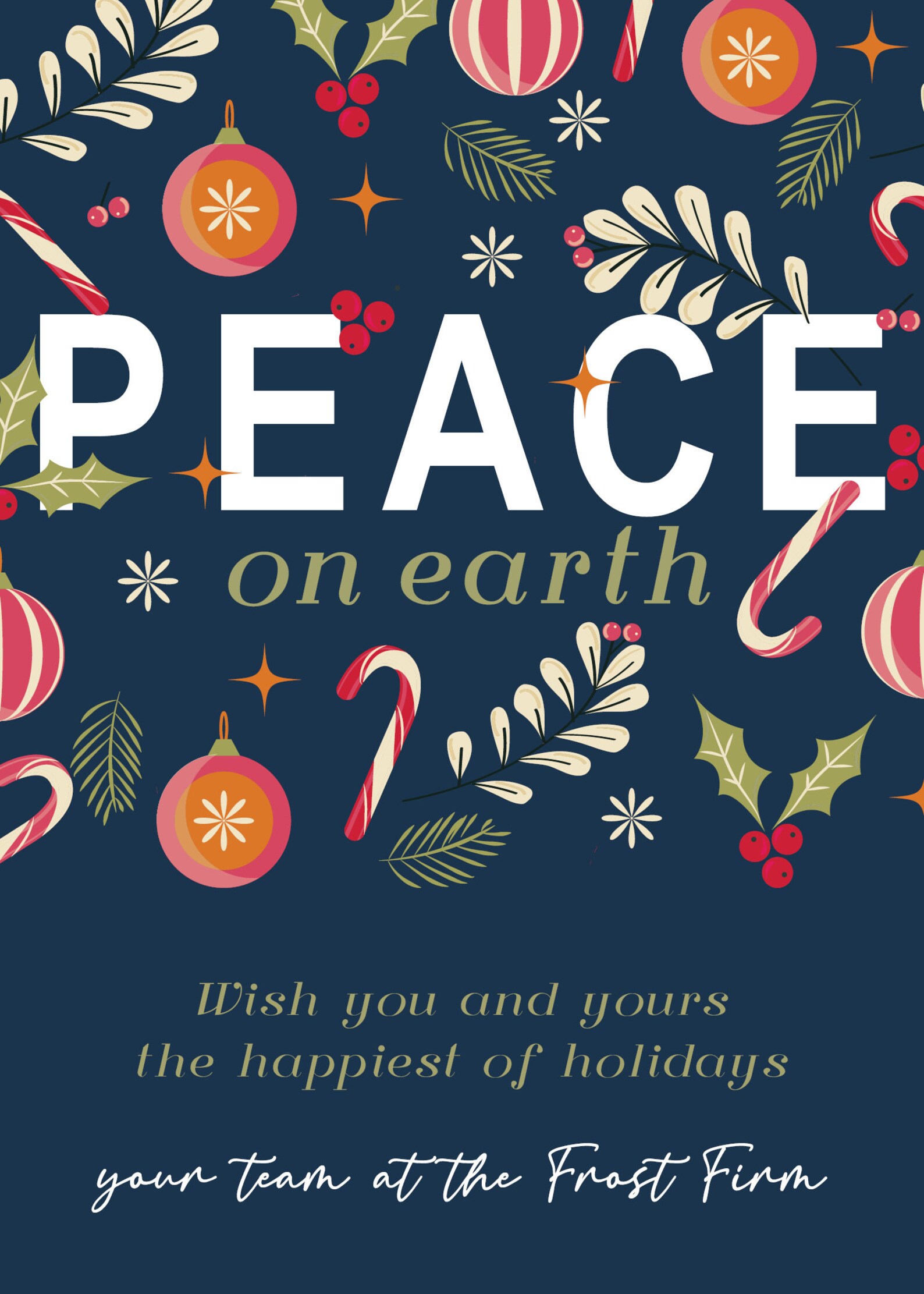 PRINTABLE Company Christmas Card Corporate Holiday Card or Etsy