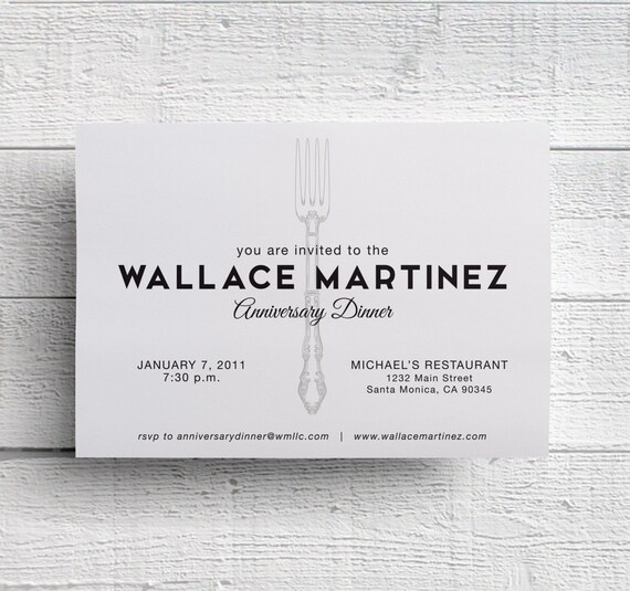 fork corporate event invitation