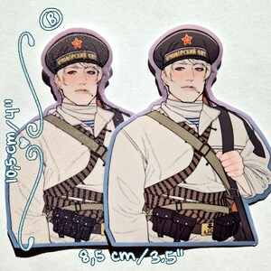 Autocollants Hetalia (APH/HWS) historiques de 3,35 à 4 pouces, brillants/résistants à l'eau