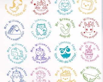 Personalisierter Lehrer Stempel,Stempel für Lehrer,Feedback Stempel,Ermutigung Stempel,Geschenk für Lehrer,Hausaufgaben Stempel,Stempel für Lehrer