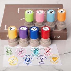Personalized Teacher Stamps, custom teacher pre-inked stamp, Completed by stamps,Reward Stamp,Feedback Stamps,Classroom Teacher Stamp,