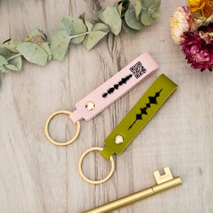 Voice Recording Gift, Custom Audio Scan QR Code Personalized Keychain, Keychain with QR Code, Personalized Scannable QR Code Keychain