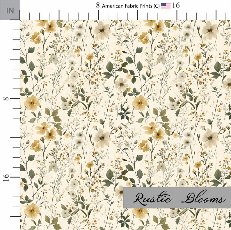 Beautiful floral fabric pattern with flower blooms. Made in the USA. Shop now at American Fabric Prints.