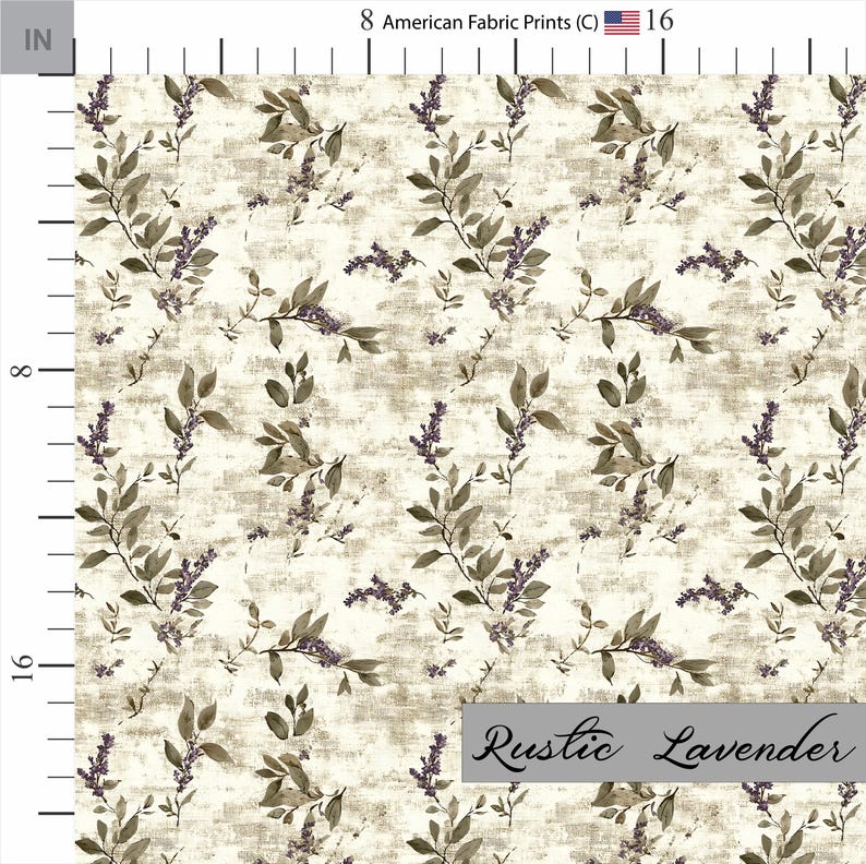 Rustic lavender fabric. Made in the USA. Shop now at American Fabric Prints.