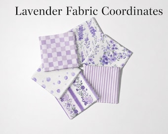 Lavender Print Quilting Fabric | Purple Fabric Coordinates | Purple Nursery Fabric | Cotton Baby Fabric | by American Fabric Prints