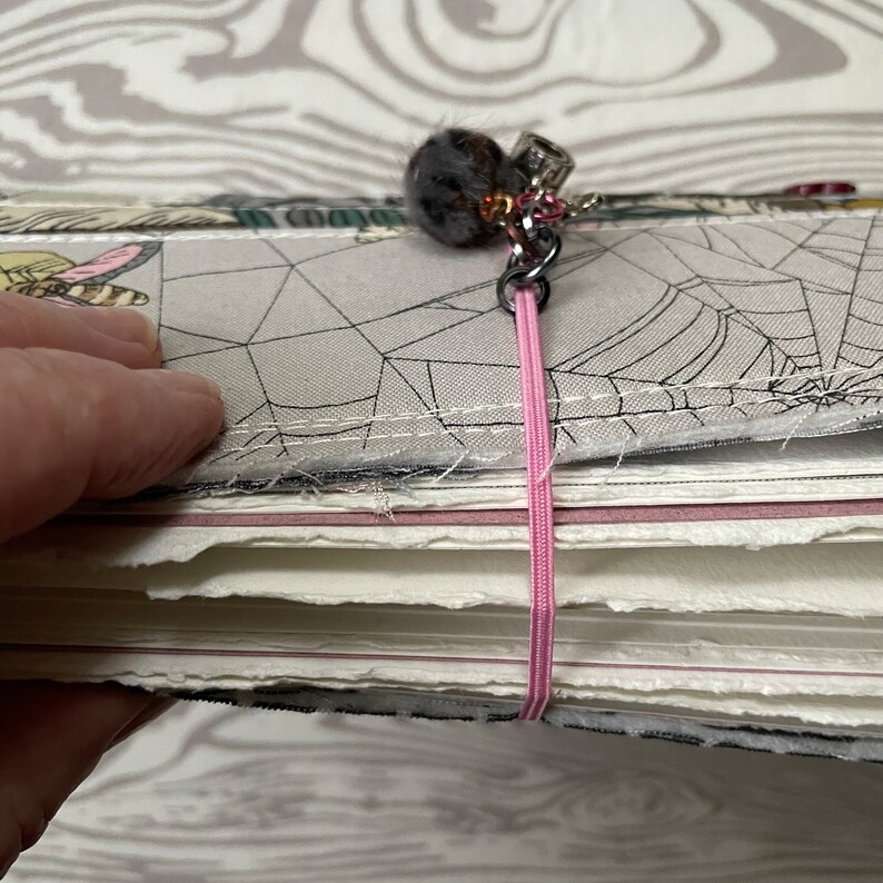 SKINNY MINNY watercolor journal bespoke travelers notebook refillable mixed media sketchbook cute handmade fauxdori junk journal image 9