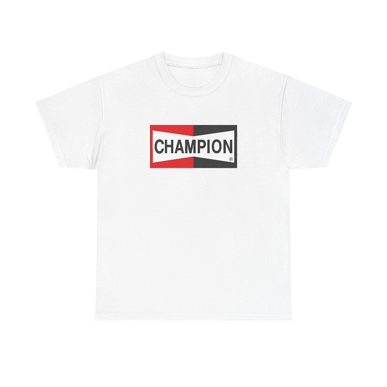 Logo rétro de bougies d'allumage de champion - T-shirt blanc vintage image 2