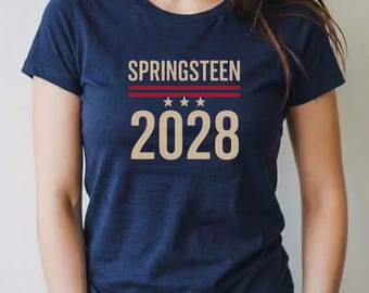 Springsteen 2028 vintage Campaign Tee - Retro Bruce Election Shirt - Coupe femme - Femme