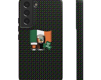 Funda para teléfono Erin Go Bragh con trébol y bandera irlandesa: regalo para el Día de San Patricio