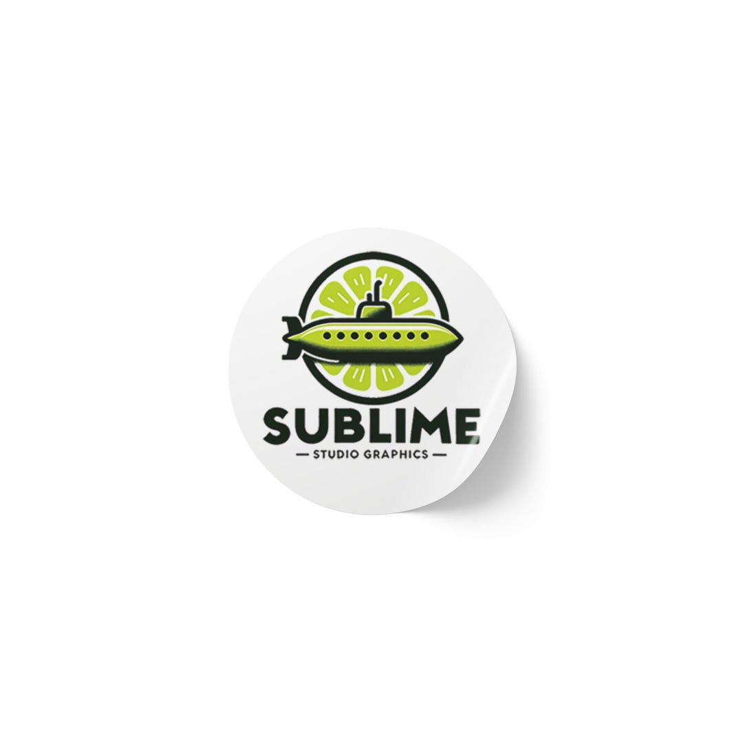 Sublime Lime Logo Round Sticker Rolls | Custom Label Stickers - Etsy