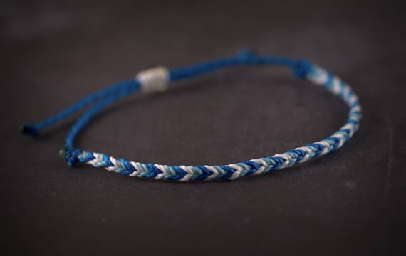 White Bead With Blue Cross Bracelet – Mr Surf's Surf Shop