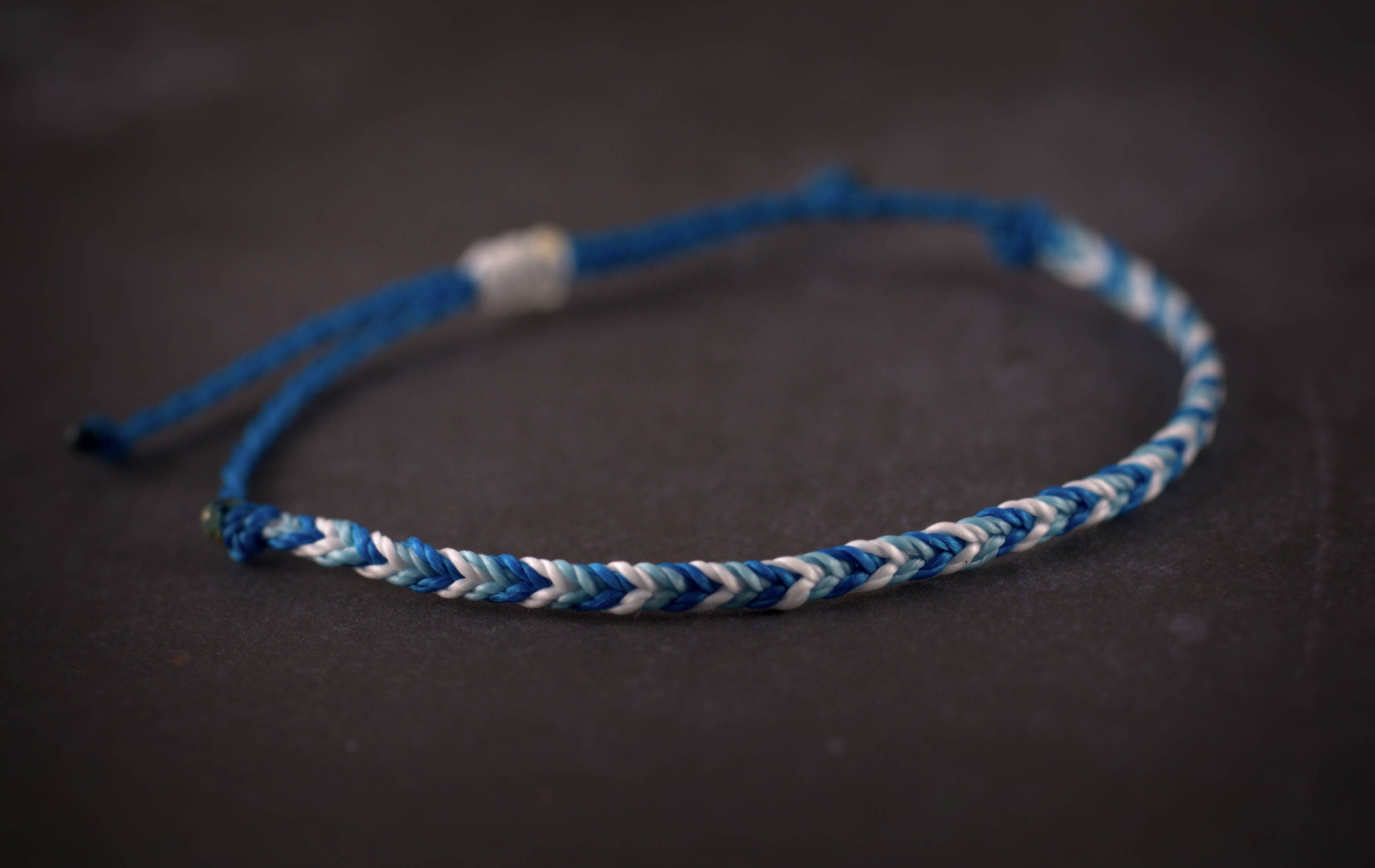Blue and White Mini Braided Bracelet Surf Jewelry Etsy Ireland