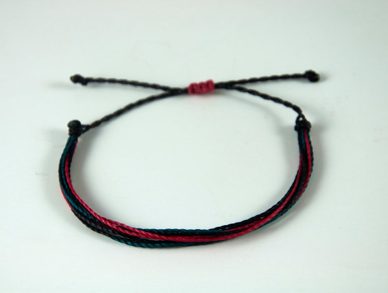 blue and pink surfer bracelet wax bracelet surf jewelry dark blueblack adjustable bracelet beach jewelry String Bracelet