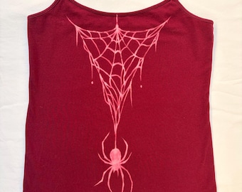 Gebleekt geverfde spidertanktop