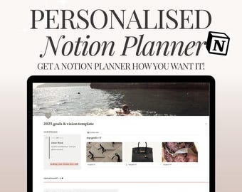Custom Notion Template: Personalized Digital Planner & Productivity Workspace