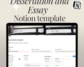 Notion Essay Planner: Dissertation & Thesis Research Organizer