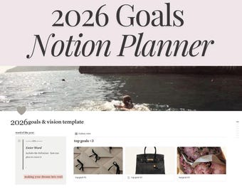 2026 Goals Tracker and Vision Board Creator : Vision Board & Goal Tracker (Digital)