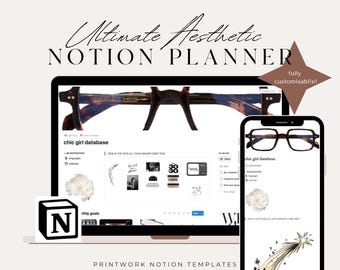 2026 Notion Planner Template: All-In-One Life Dashboard (Digital Download)