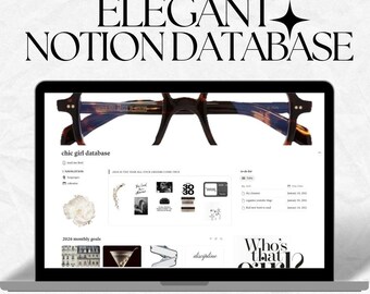 Elegant Notion Home Dashboard | Minimalist Digital Planner