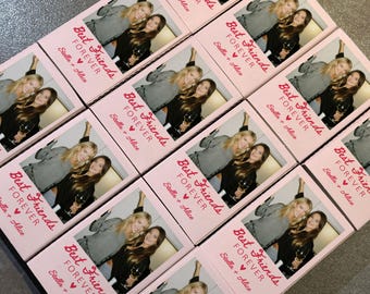 Galentine’s Day Photo Matchbox, Best Friends Forever Matchbox, Personalized Bestie Gift, Valentine Matchbox Favor, Girls Night Party Favor