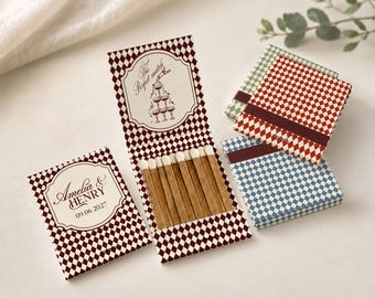 Vintage Diamond Wedding Matchbooks, Personalized Perfect Match Party Favors, Elegant Bridal Shower and Reception Gifts, Wedding Matches