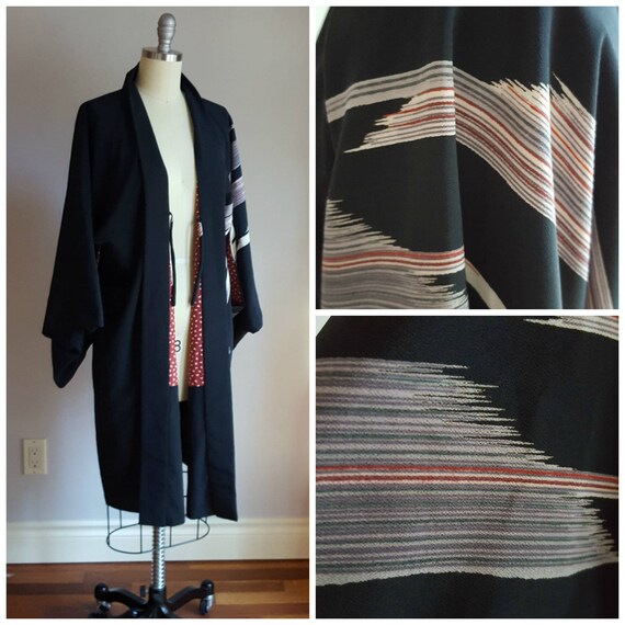 1930s Hanataba silk haori, short Kimono
