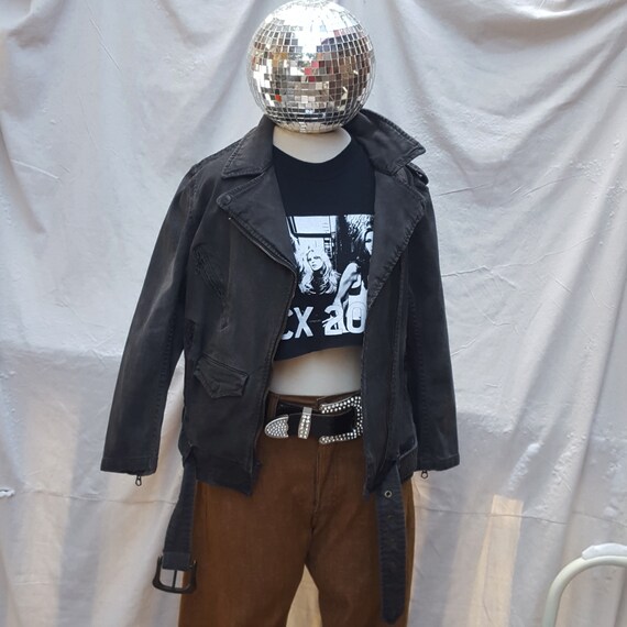 stretch wax moto jacket