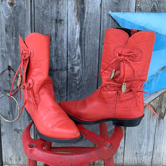 red cowgirl boots by Capezio
