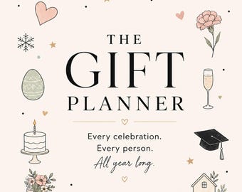 Gift Planner Printable | Gift List & Budget Tracker (PDF)