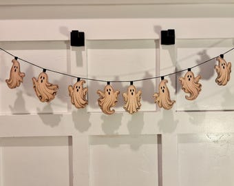 Vintage Ghost Banner | Halloween Party Decor | Handmade Fall Mantel Bunting
