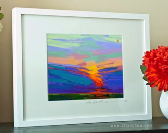 Framed Print - Fire and Rain - 8x10 -Modern Fine Art